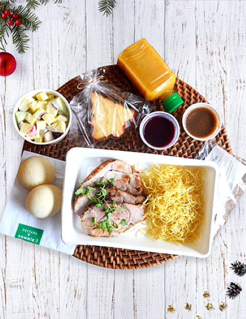 Cena de navidad cerdo