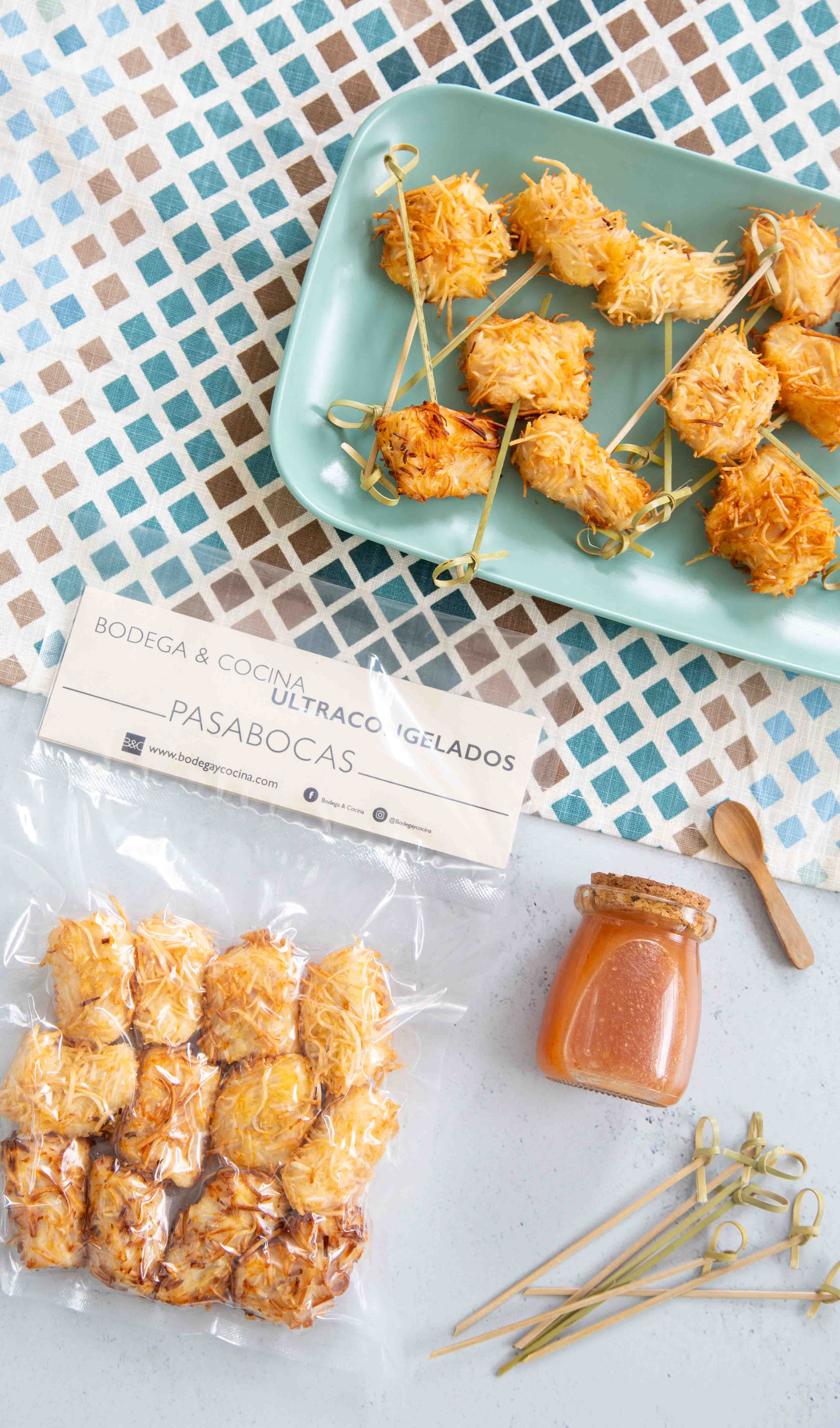 Pinchos de pollo al coco 