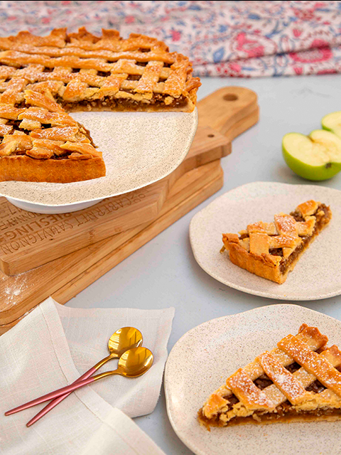 Pie de manzana con caramelo salado 10 porciones