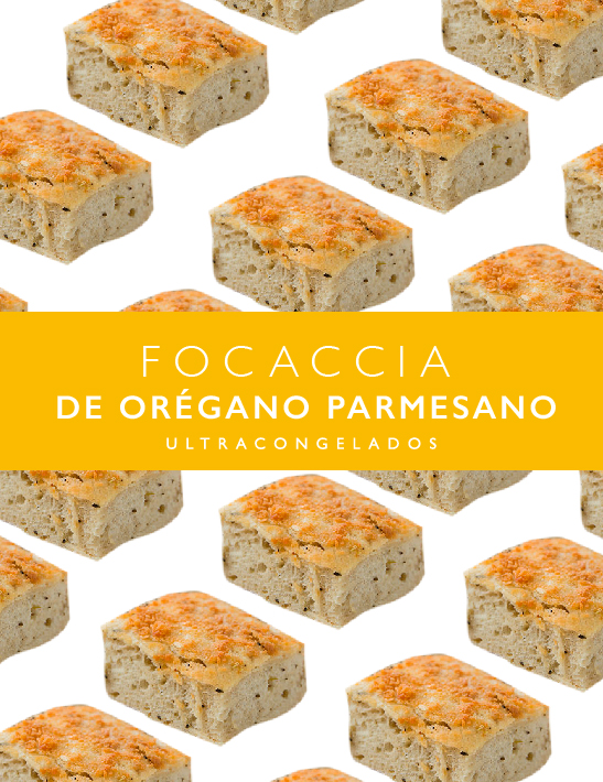 Focaccia de orégano parmesano 10cm x 18cm